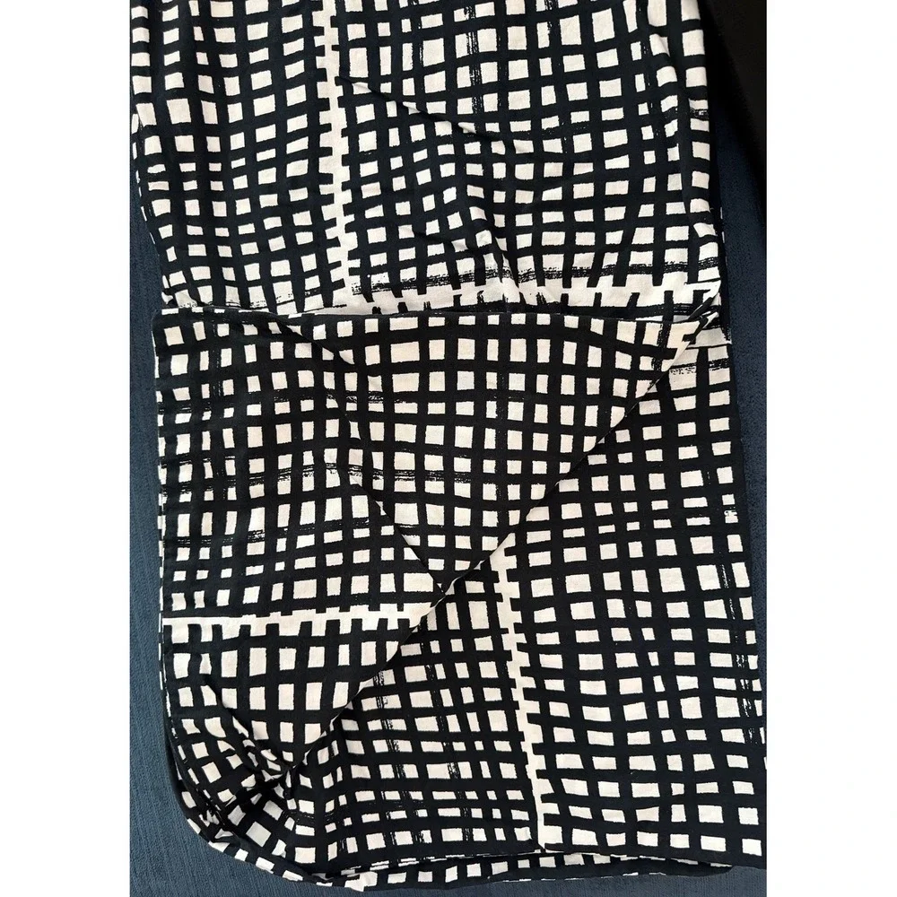 Vintage Y2K IKEA Bjornloka Ruta Twin Duvet Cover Graphic Black White Reversible